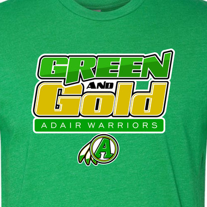 Adair - "GREEN AND GOLD" Tee (Short-sleeved)